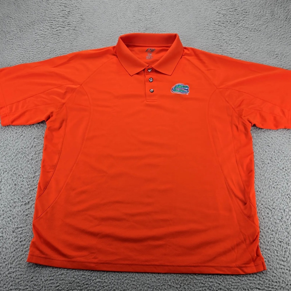 Florida Gators Shirt Mens XL Orange NCAA‎ Football Polo Short Sleeve Sports